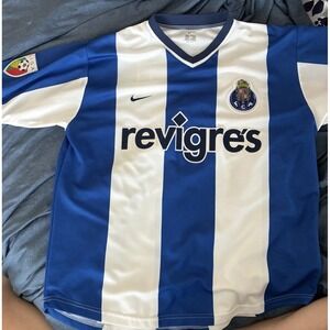 2000-2001 y2k FC Porto Nike Home Jersey Revigres Sponsor XL Shirt 0196